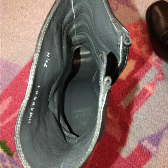 πHPπ New! Stuart Weizmann Black Platform Boots Size 7.5 - Picture 10 of 10